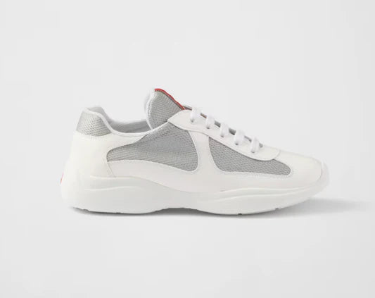 Sneakers Prada America’s Cup en cuir verni et tissu technique